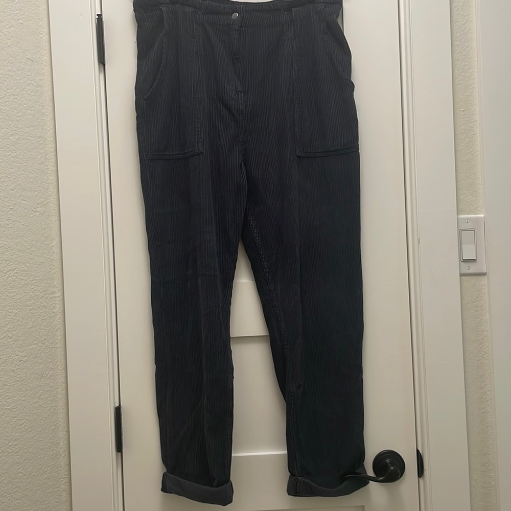 Corduroy dark grey pants from top shop, size 10